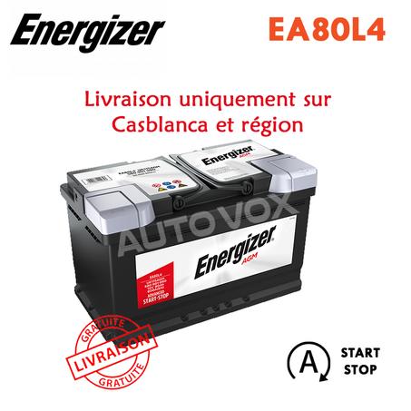 BATTERIE ENERGIZER EA80L4 AGM  -  80 AH / 800 A