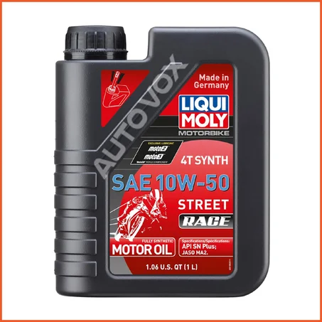 HUILE MOTO LIQUI MOLY MOTORBIK 4T Synth 10W-50 Street Race - 1502