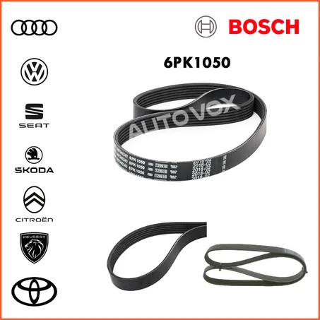 COURROIE D'ALTERNATEUR BOSCH (TRAPEZOIDALE)  6PK1050