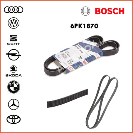 COURROIE D'ALTERNATEUR BOSCH (TRAPEZOIDALE)  6PK1870