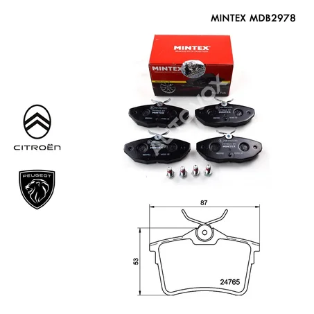 KIT DE PLAQUETTES DE FREIN AV - MINTEX MDB2978