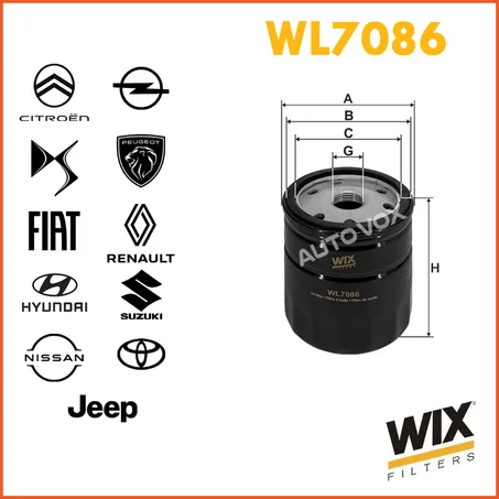 FILTRE HUILE WIX WL7086