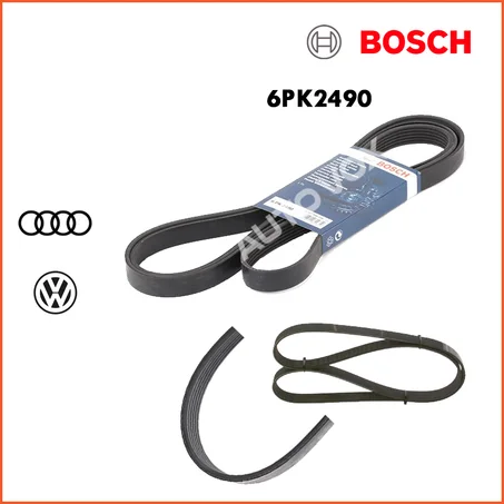 COURROIE D'ALTERNATEUR BOSCH (TRAPEZOIDALE)  6PK2490