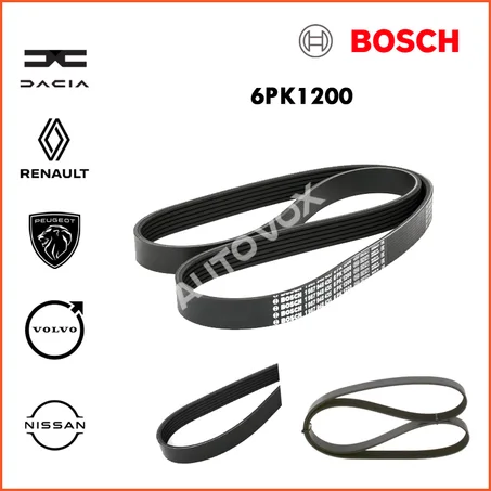 COURROIE D'ALTERNATEUR BOSCH (TRAPEZOIDALE)  6PK1200