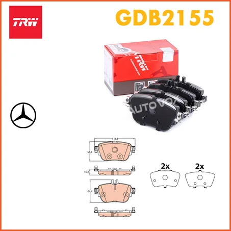 KIT DE PLAQUETTES DE FREIN ARRIERE - TRW GDB2155 COTEC