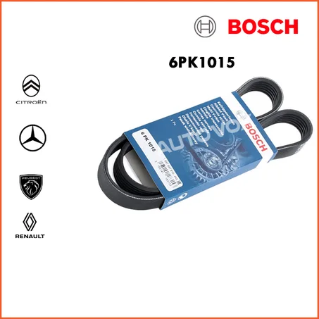 COURROIE D'ALTERNATEUR BOSCH (TRAPEZOIDALE A NERVURES) - 6PK1015