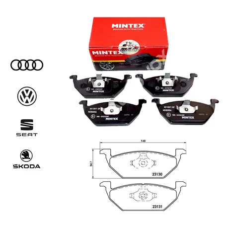 KIT DE PLAQUETTES DE FREIN AV - MINTEX MDB2034