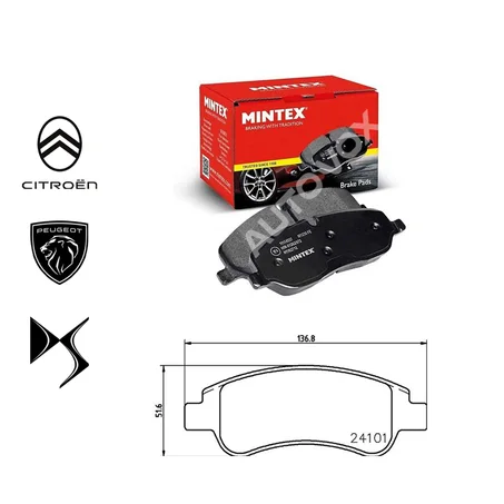 KIT DE PLAQUETTES DE FREIN - MINTEX MDB2628