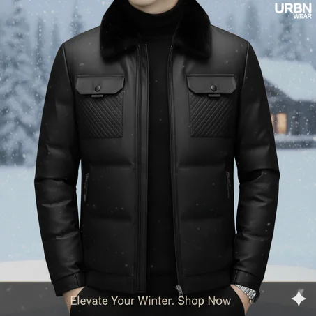 🔥 جاكيت رجالي شتوي فاخر – دافئ، راقي، وكيكمل ستايلك 🔥
