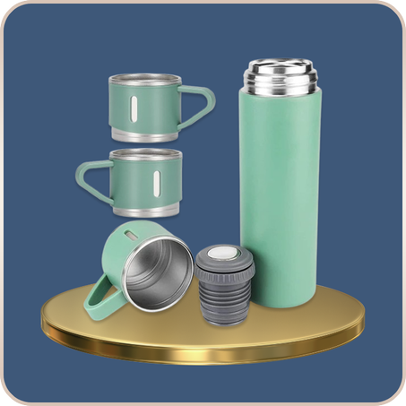 حافظة حرارية مع أكواب تجمع بين الأناقة والعملية