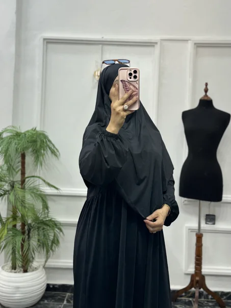 بوركيني ثلاث قطع (فولار كبير، سترة طويلة، سروال) - ثوب بولياميد ممتاز