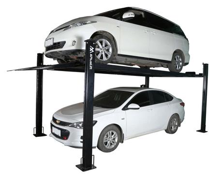 APlusLift HW-8SXLT 8000LB 4-Post Extra Tall/Long/Wide Portable Storage Service Car Lift