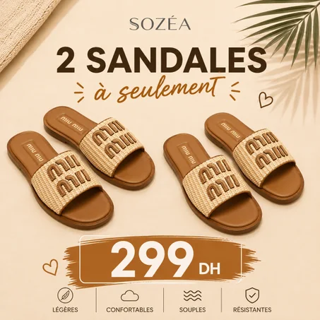 2 Sandales MIU MIU - 299 DH