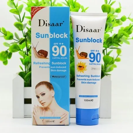 Disaar Ecran Crème solaire escargot Sunblock Protection UV / SPF 90