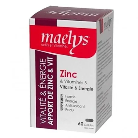 ZINC+VITAMINES B   Maelys- Boite de 60 Gélules