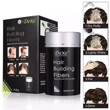 Dexe Hair Building Fibres  ألياف تغطية و بناء فراغات صلع الراس