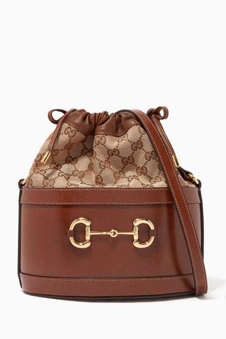 حقيبة باكيت 1955 جلد وقنب بحلية لجام حصان