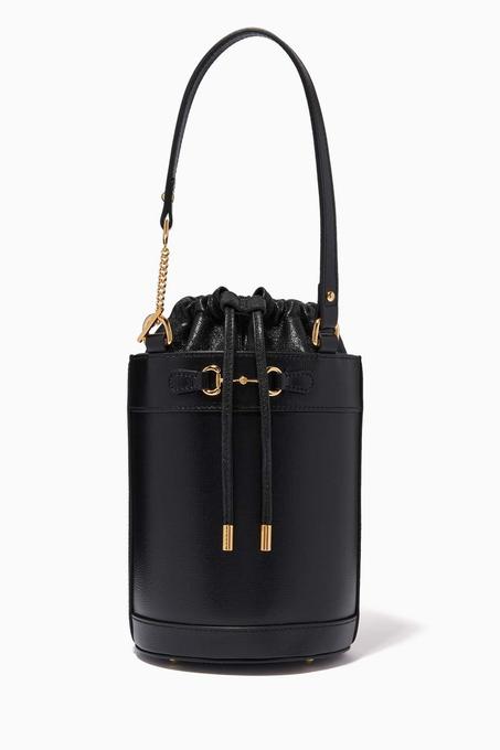 حقيبة باكيت 1955 جلد صغيرة بحلية لجام حصان