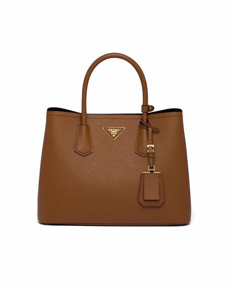 Medium Saffiano Leather Double Prada Bag