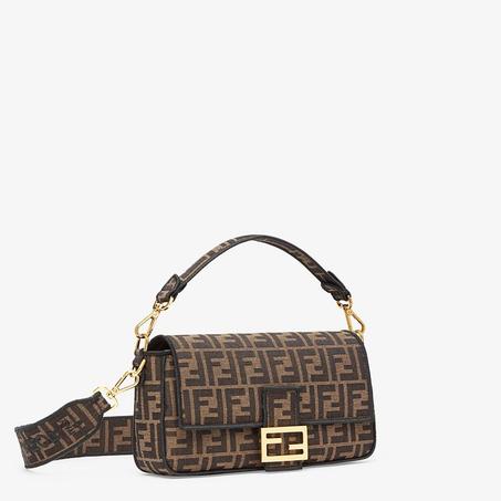 BAGUETTE Brown fabric bag