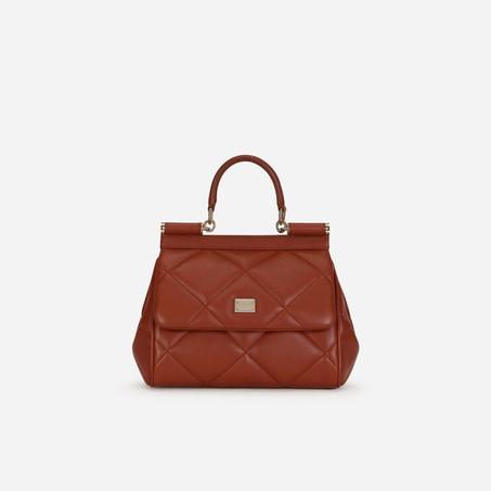 Small sicily bag in aria matelassé calfskin