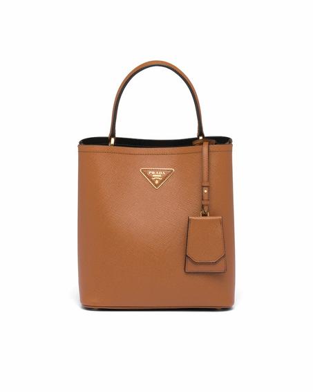 Medium Saffiano Leather Prada Panier Bag