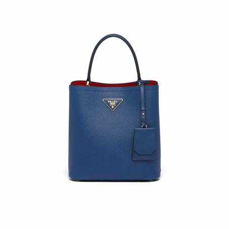 Medium Saffiano Leather Prada Panier Bag