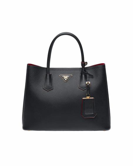 Medium Saffiano Leather Double Prada Bag