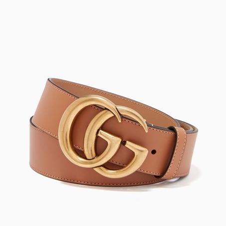 حزام بإبزيم بحرفي GG جلد