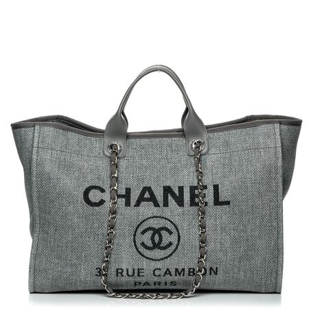 Canvas Large Deauville Tote Grey