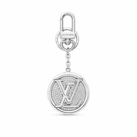 LV CIRCLE STRASS BAG CHARM AND KEY HOLDER