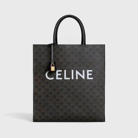 VERTICAL CABAS CELINE IN TRIOMPHE CANVAS AND CALFSKIN