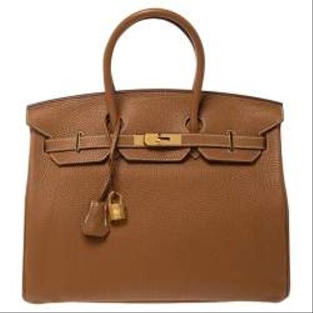 Hermes Gold Togo Leather Gold Hardware Birkin 35 Bag