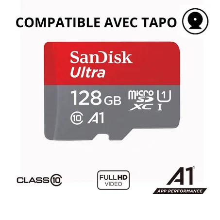 SanDisk Ultra UHS-I A1 Classe 10 Carte Micro SD carte mémoire flash SDSQUAR-128G-GN6MN 128 go mini carte TF sans adaptateur