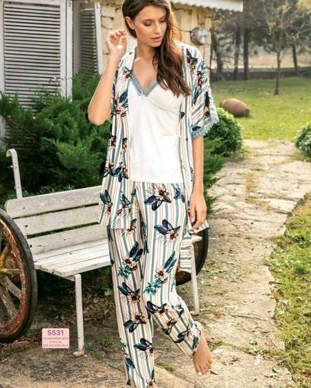 Pyjama en coton trois pièces