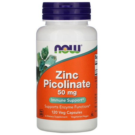 Now Foods, Picolinate de zinc, 50 mg, 120 capsules végétariennes