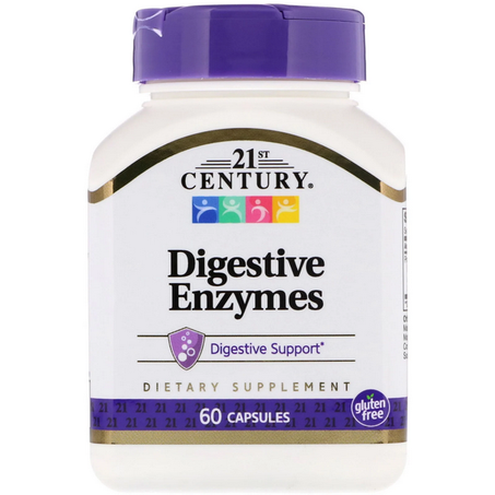 21st Century, Enzymes digestives, 60 capsules