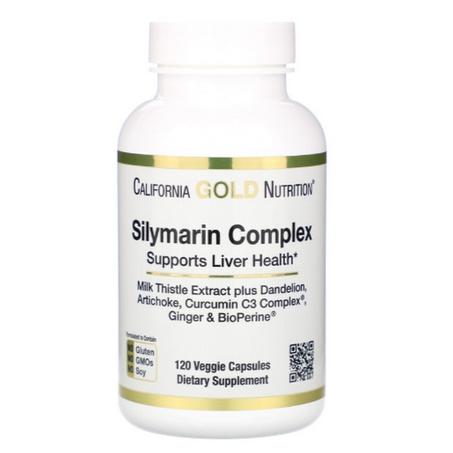 California Gold Nutrition, Complexe silymarine, 300 mg, 120 capsules végétariennes