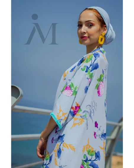 Kimono imiama  bleu ciel