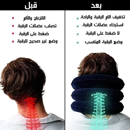 وسادة العنق الهوائية مع مضخة يدوية صنع امريكي