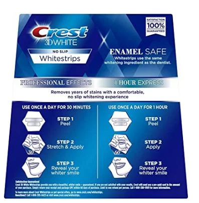 Crest 3D White Professional Effects Whitestrips 20 Treatments + Crest 3D White 1 Hour Express Whitestrips 2 Treatments - Teeth Whitening Kit