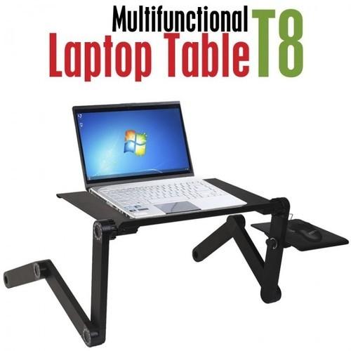 Table Laptop ajustable T8 avec ventilation de refroidissement - Multifonction