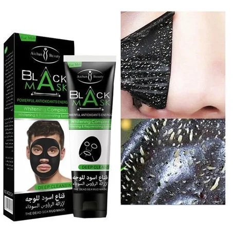 Aichun Beauty قناع الوجه الأسود حب الشباب للرجال قناع أسود للوجه