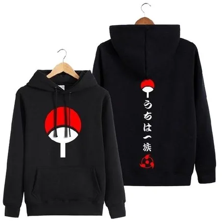 Sweat A Capuche Noir Naruto Anime Manga