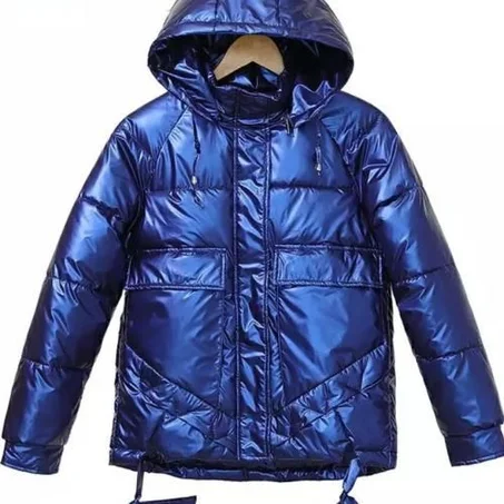 Doudoune bleu électrique à capuche amovible