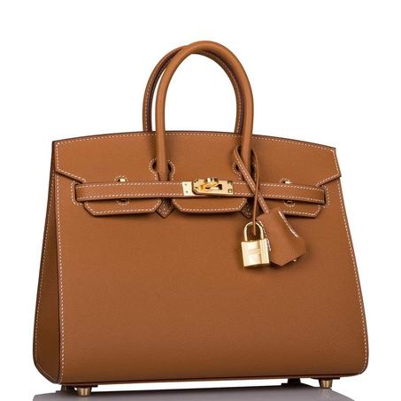 Hermès Gold Epsom Sellier Birkin 25cm Gold Hardware
