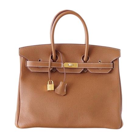 Hermes Gold Togo Leather Gold Hardware Birkin 35 Bag