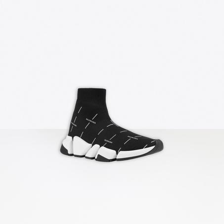 Speed 2.0 Sneaker in black logo licence printed recycled knit