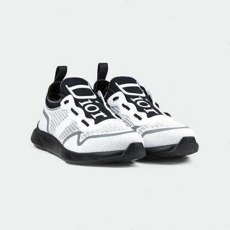 DIOR B21 NEO WHITE BLACK TECHNICAL KNIT SNEAKER