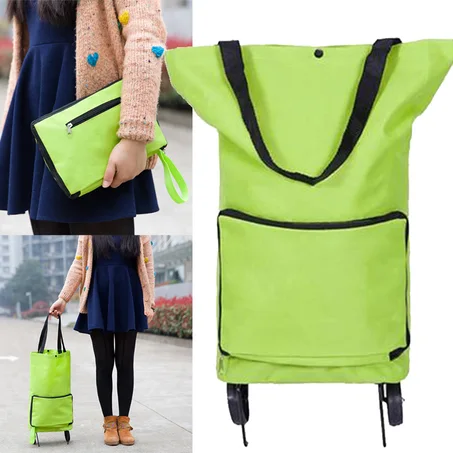 حقيبة بتصميم عربة تسوق قابلة للطي